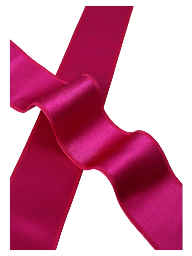 Fuchsia Pink Silk Waist Women Belt alternative