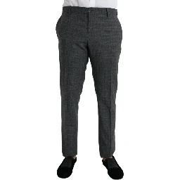 Gray Plaid Wool MARTINI Formal 2 Piece Suit