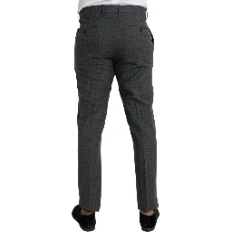 Gray Plaid Wool MARTINI Formal 2 Piece Suit