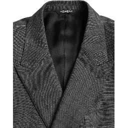 Gray Plaid Wool MARTINI Formal 2 Piece Suit