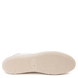 White Leather Low Top Sneakers