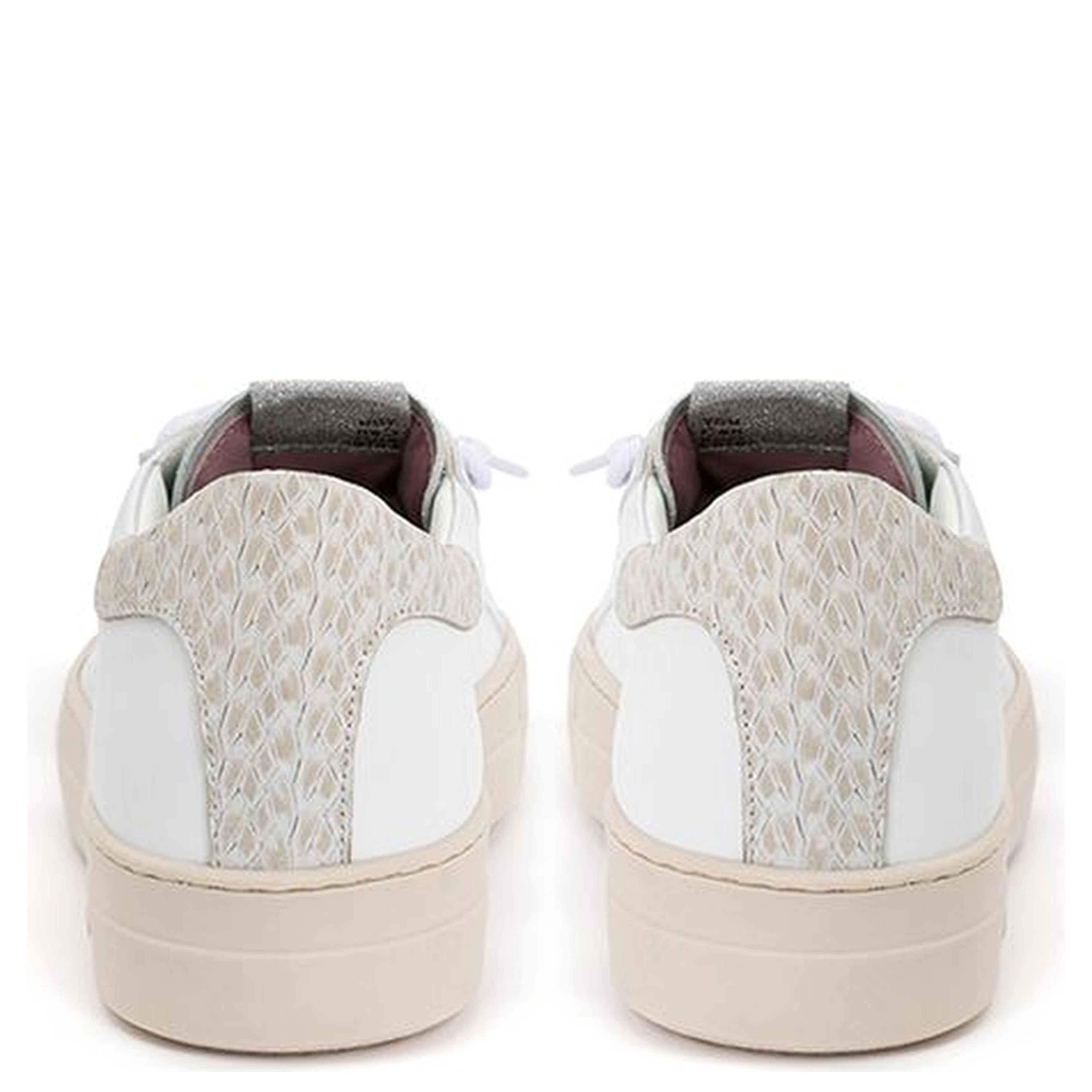 White Leather Low Top Sneakers