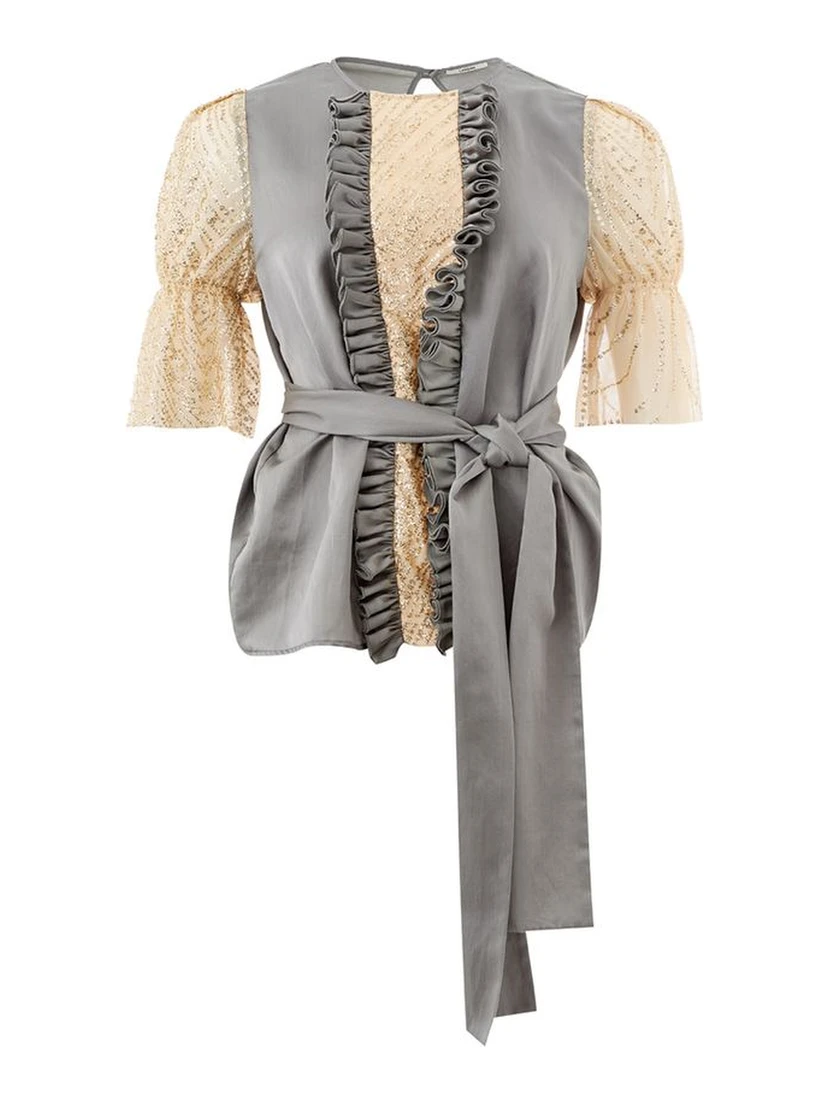 Multicolor Silk Tops & T-Shirt