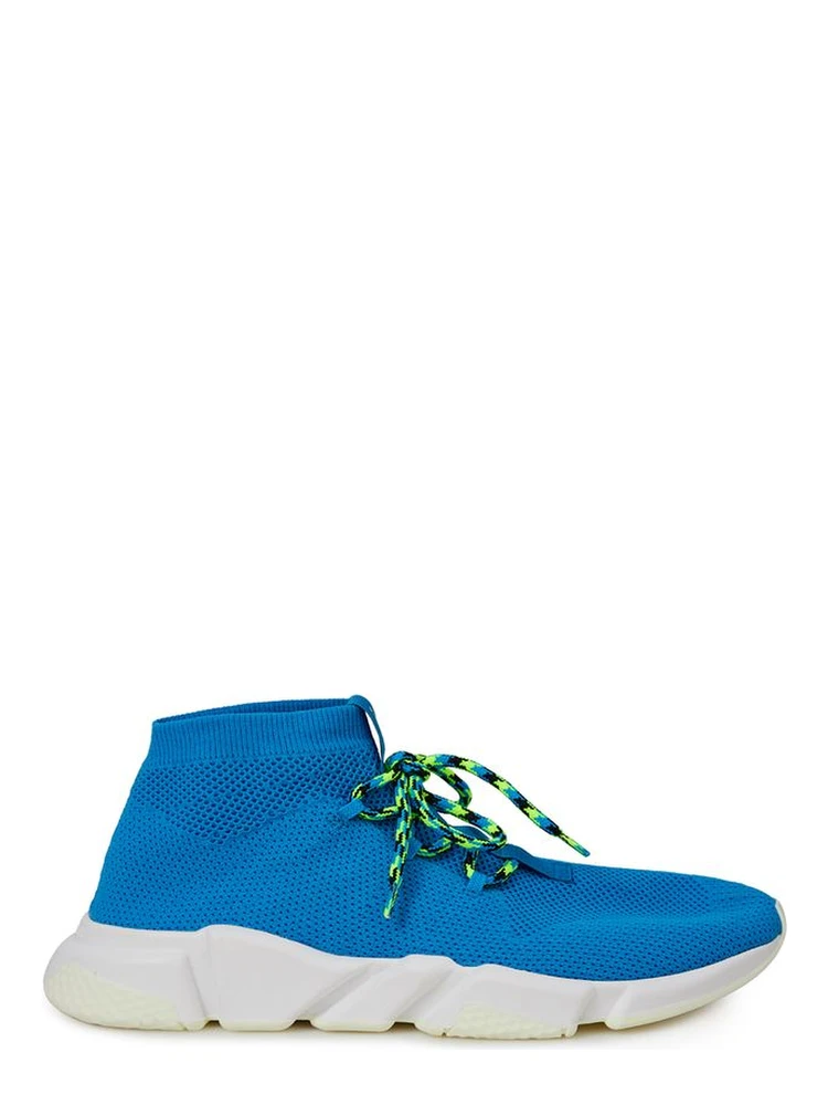 Blue Cotton Athletic Sneakers