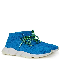 Blue Cotton Athletic Sneakers