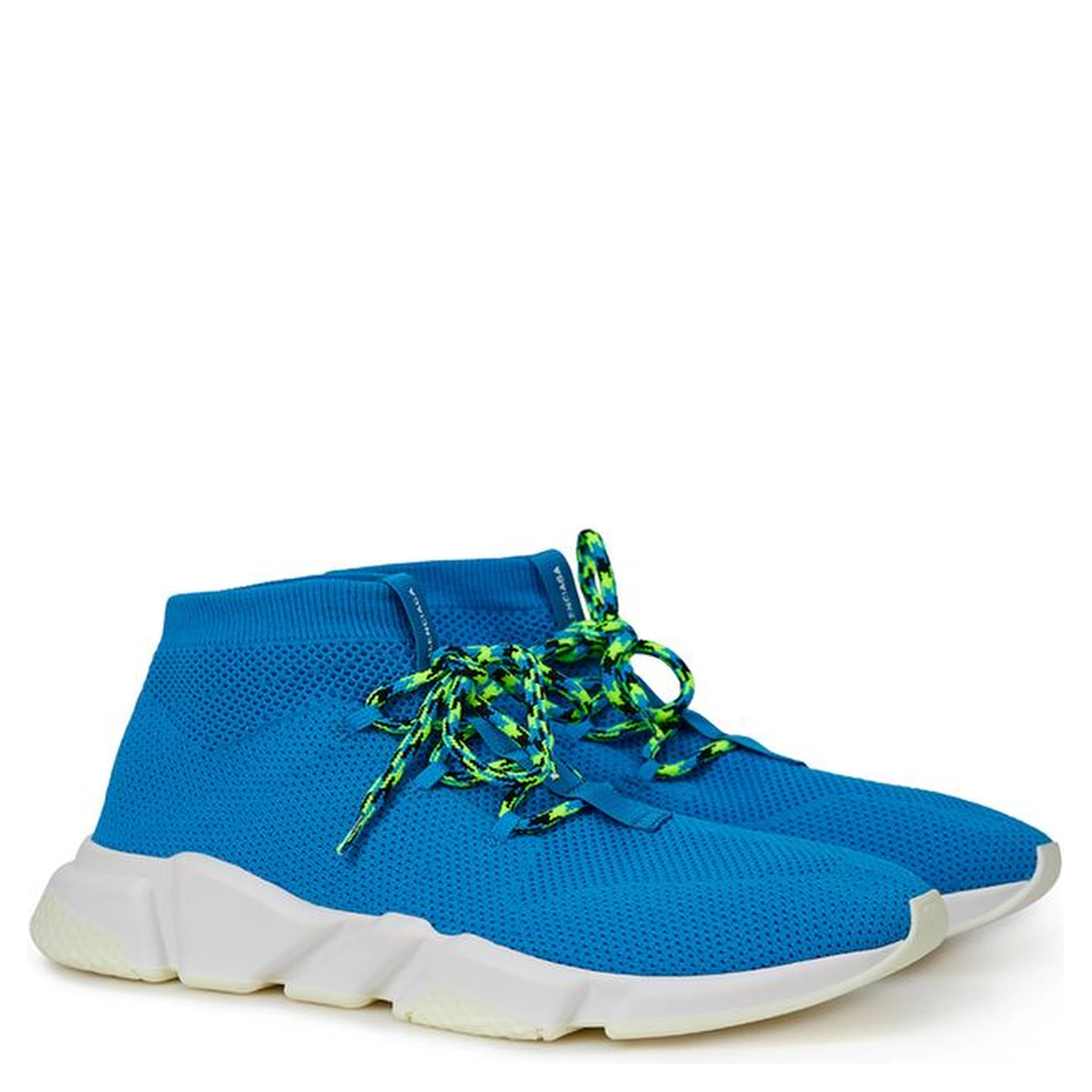 Blue Cotton Athletic Sneakers
