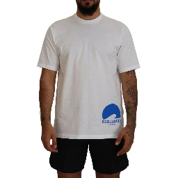 White Cotton Short Sleeves Crewneck T-shirt