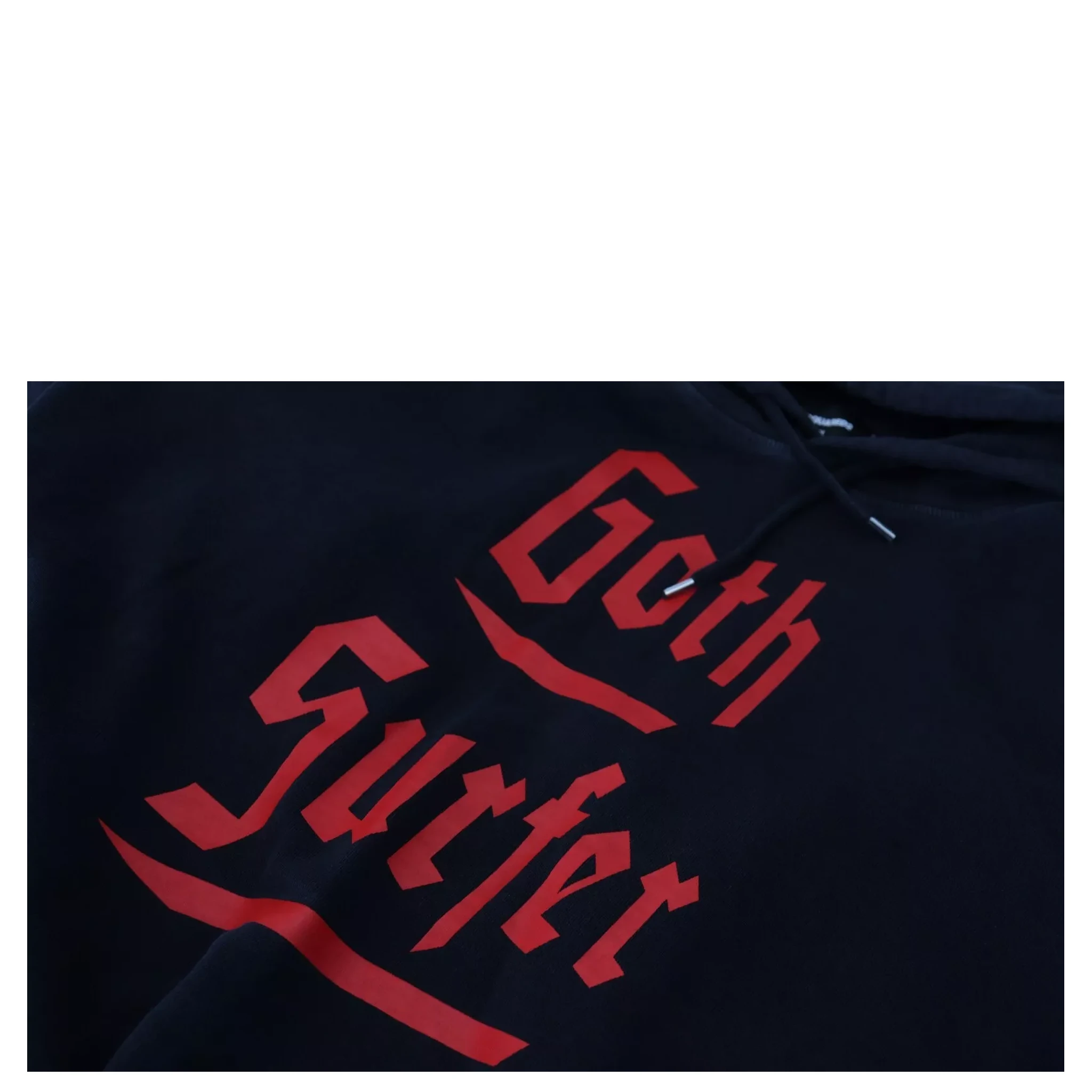Black Cotton Hooded Printed Men Pullover Sweater