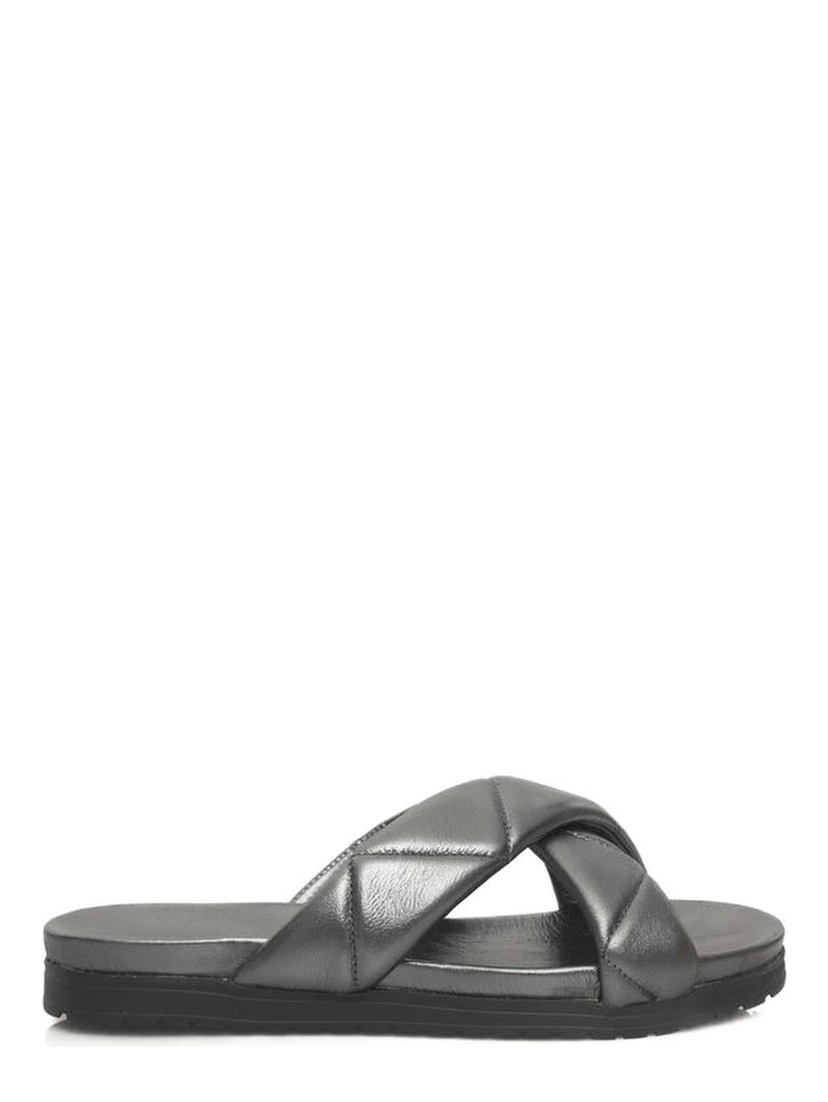 Gray Lambskin Sandal