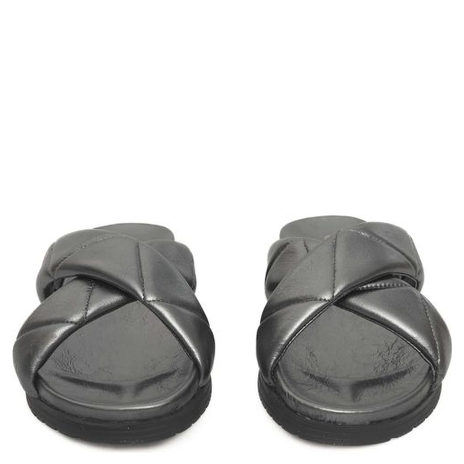 Gray Lambskin Sandal