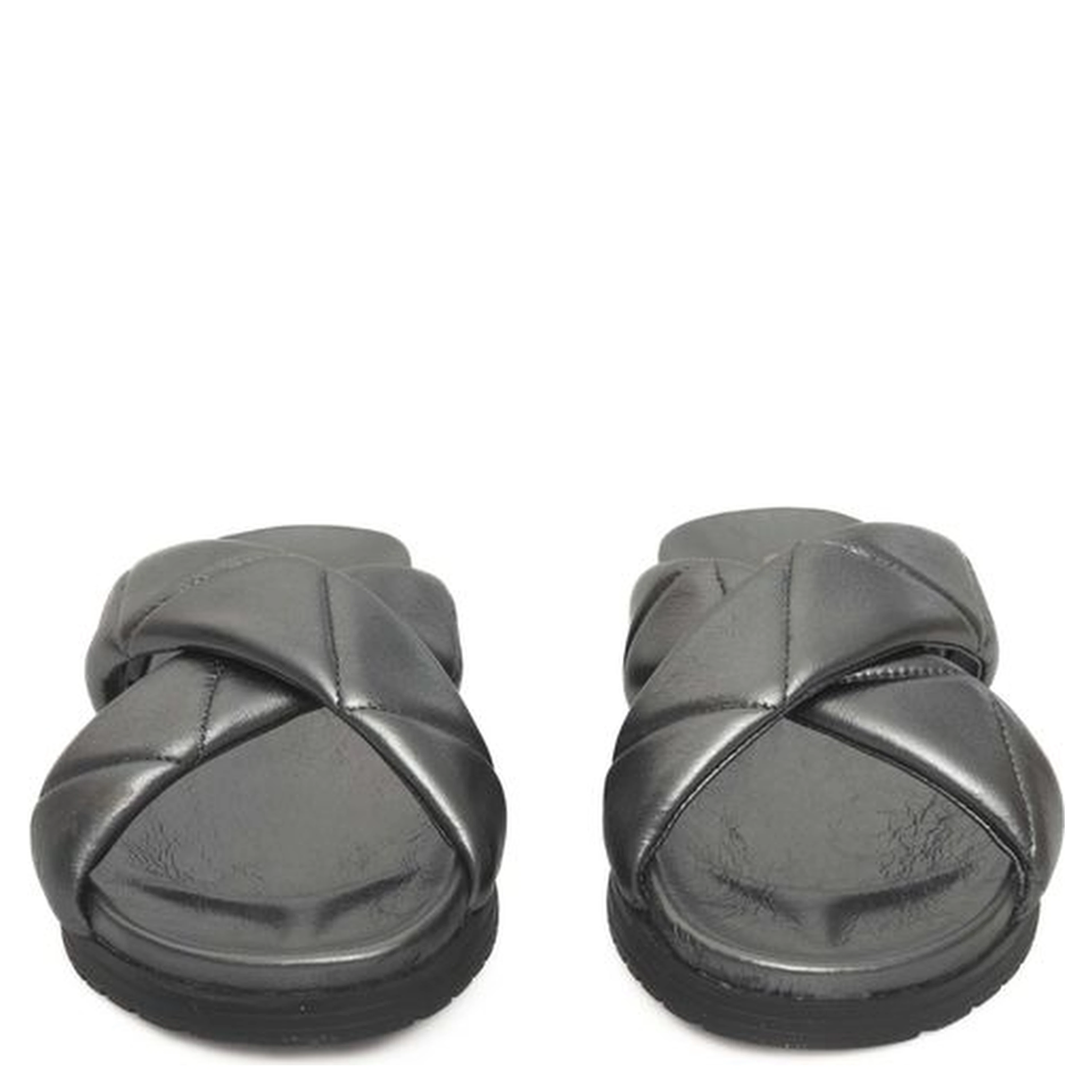 Gray Lambskin Sandal