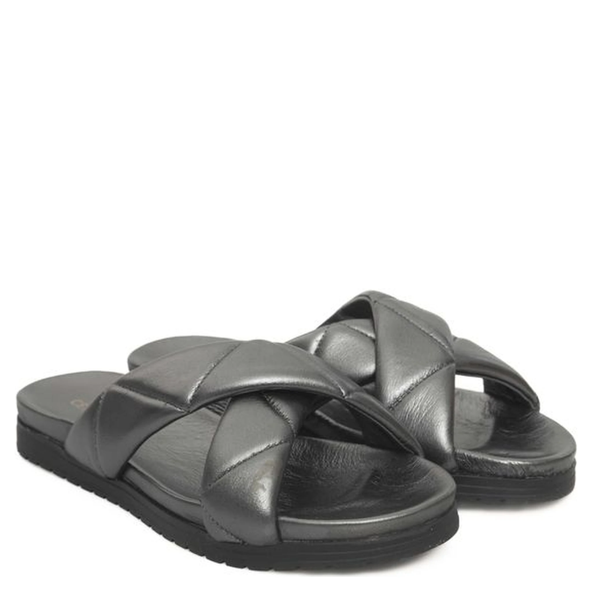 Gray Lambskin Sandal