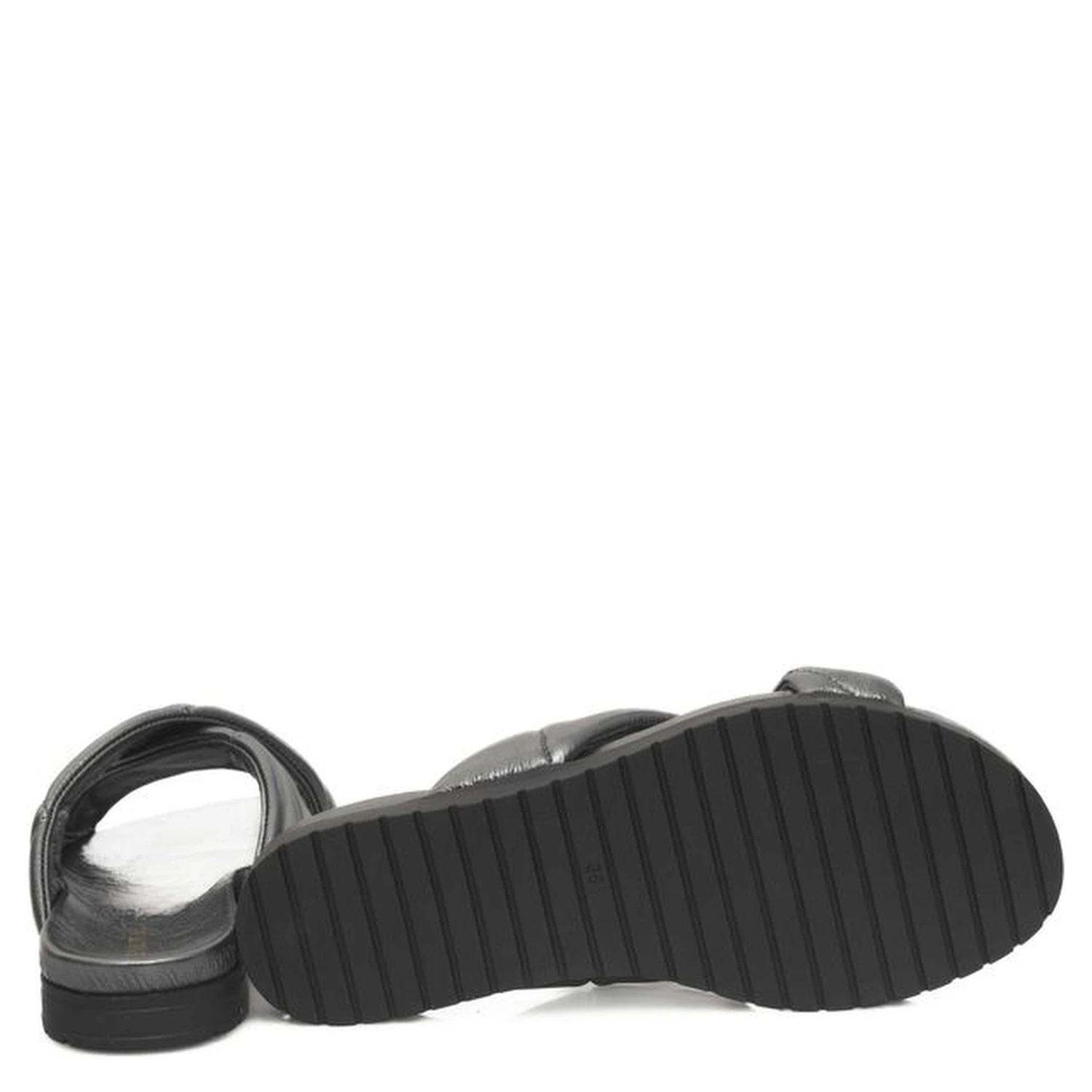 Gray Lambskin Sandal