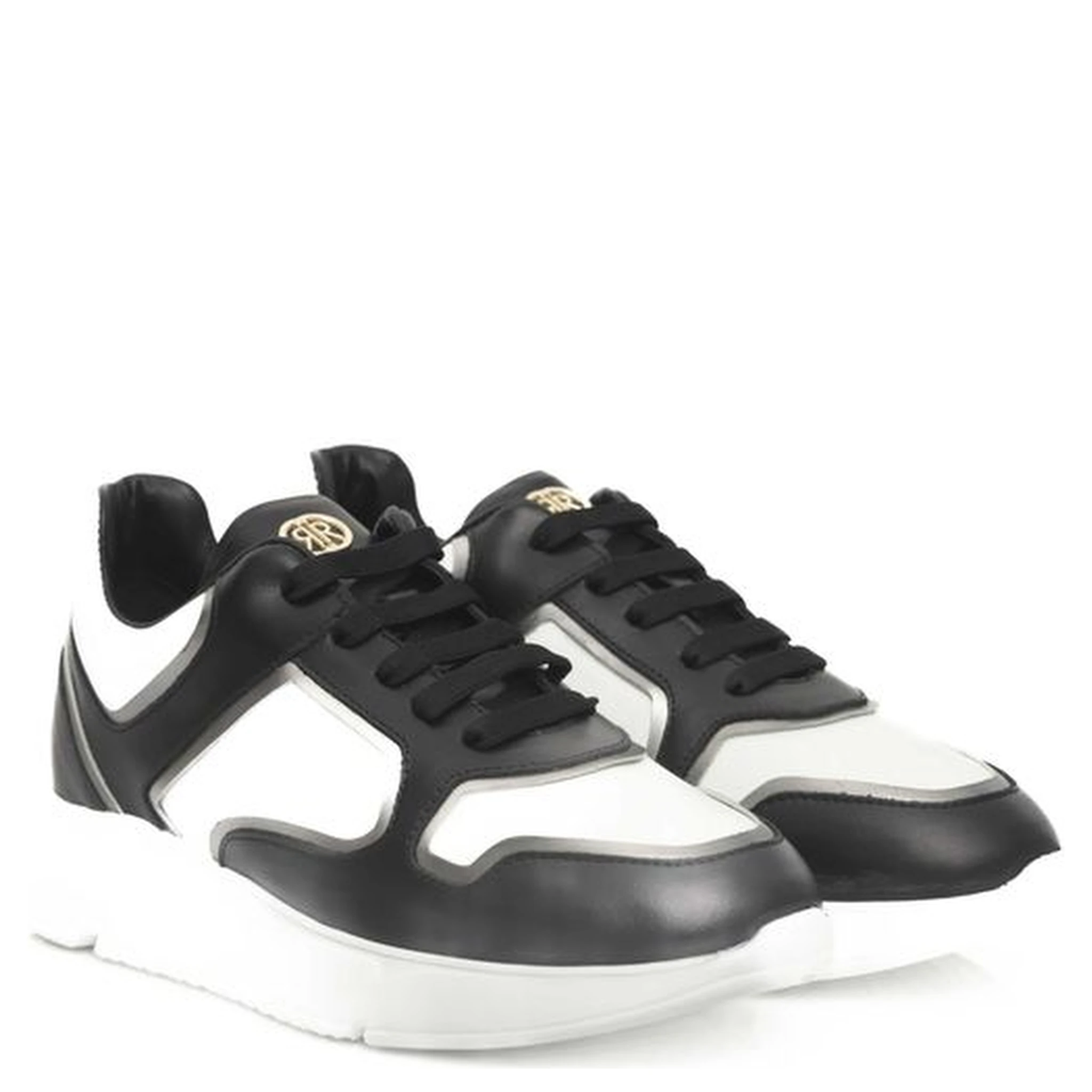 Black And White Cowhide Sneaker