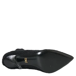 Black Stiletto Heels Mid Calf Boots Shoes