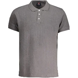 Gray Cotton Polo Shirt