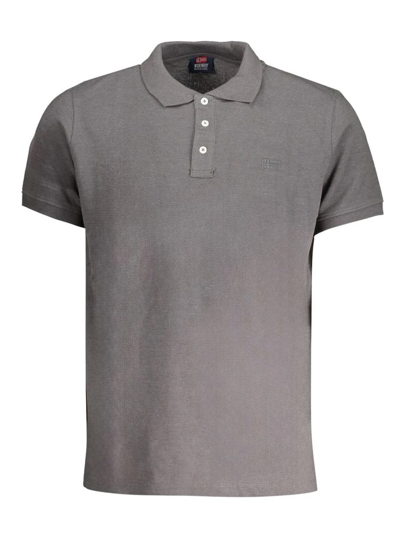 Gray Cotton Polo Shirt