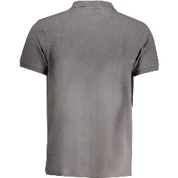 Gray Cotton Polo Shirt