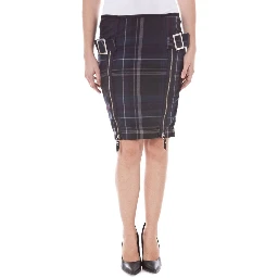 Blue Polyester Skirt