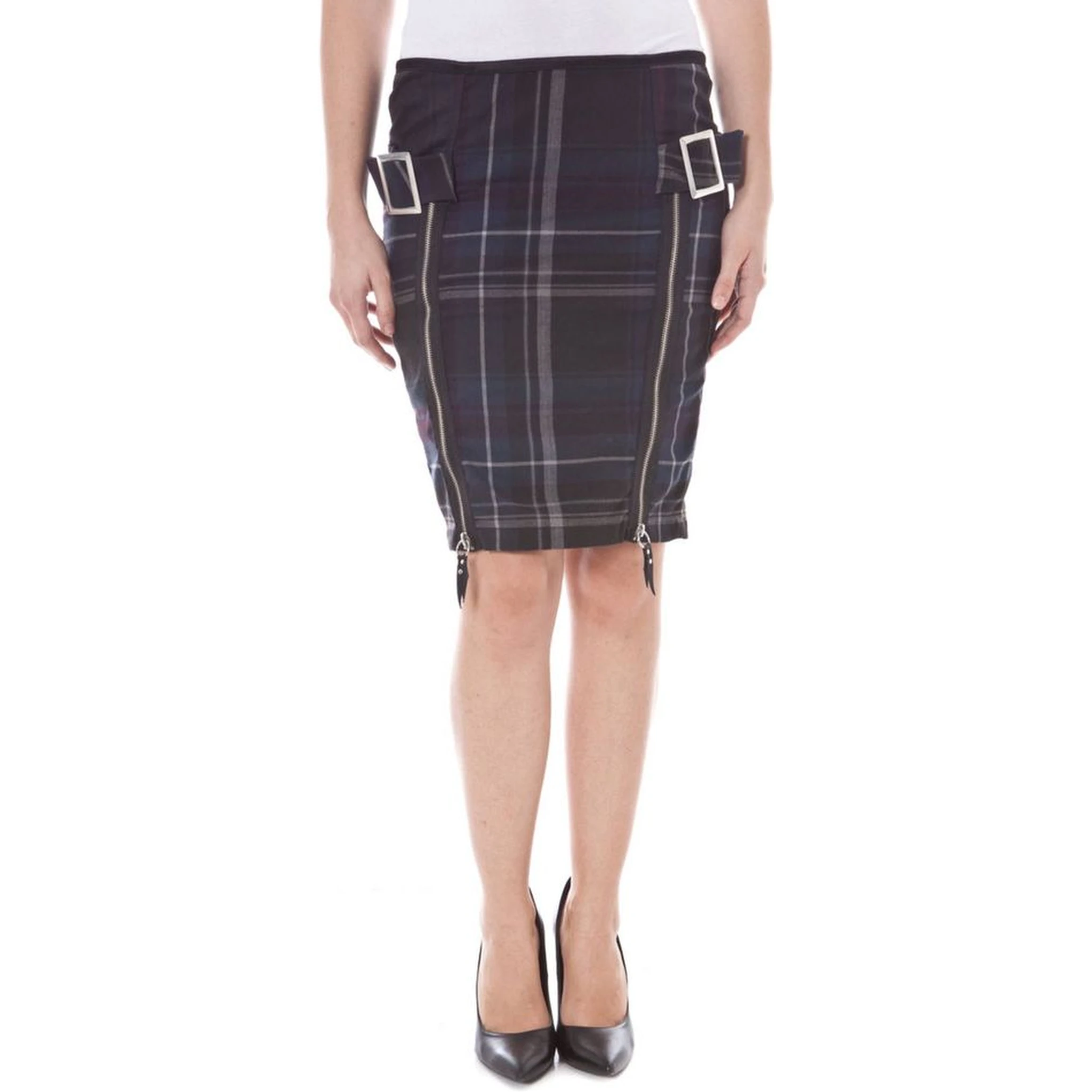 Blue Polyester Skirt