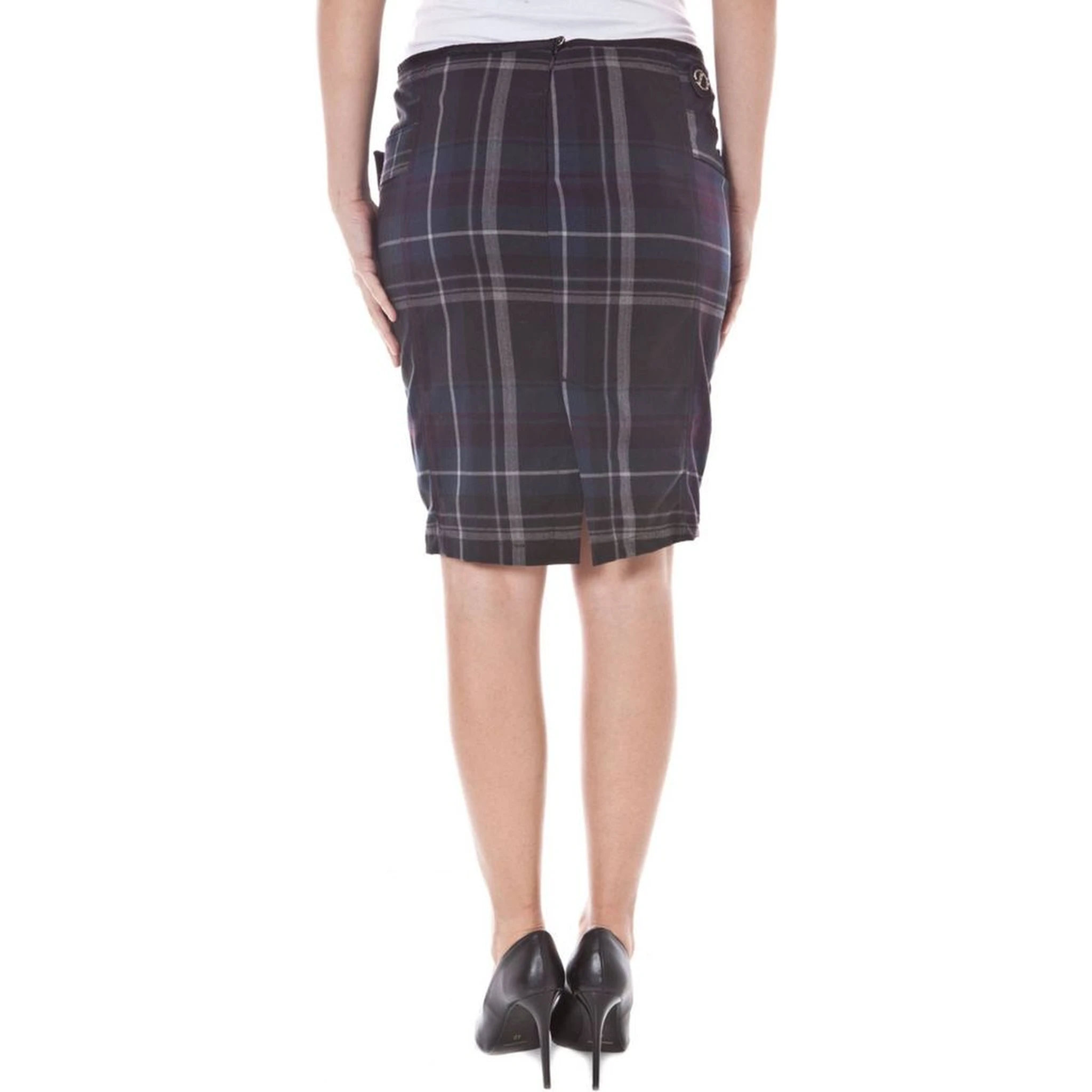 Blue Polyester Skirt