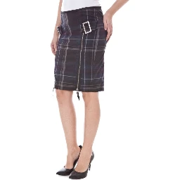 Blue Polyester Skirt