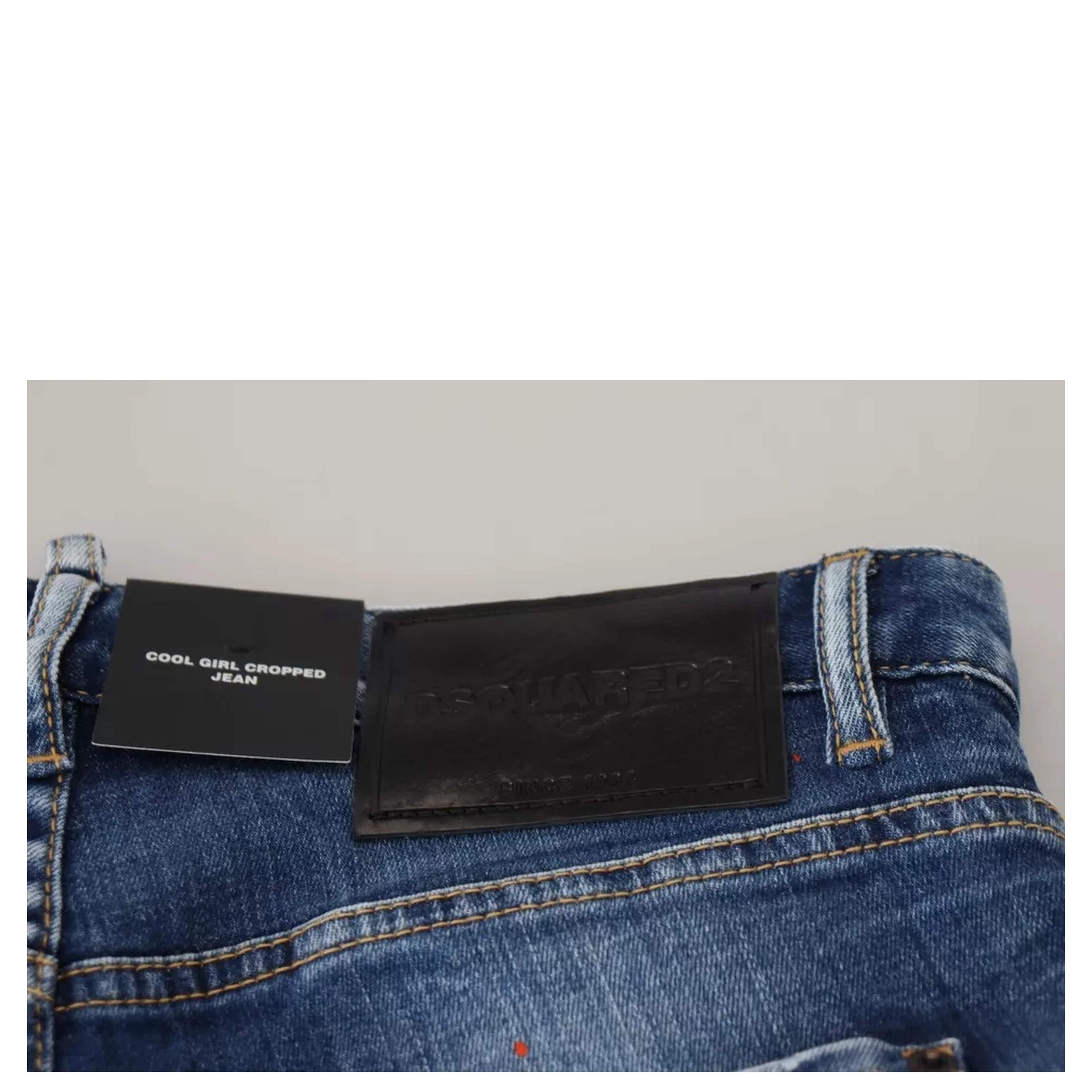 Blue Icon Low Waist Cropped Cool Girl Denim Jeans