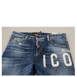 Blue Icon Low Waist Cropped Cool Girl Denim Jeans