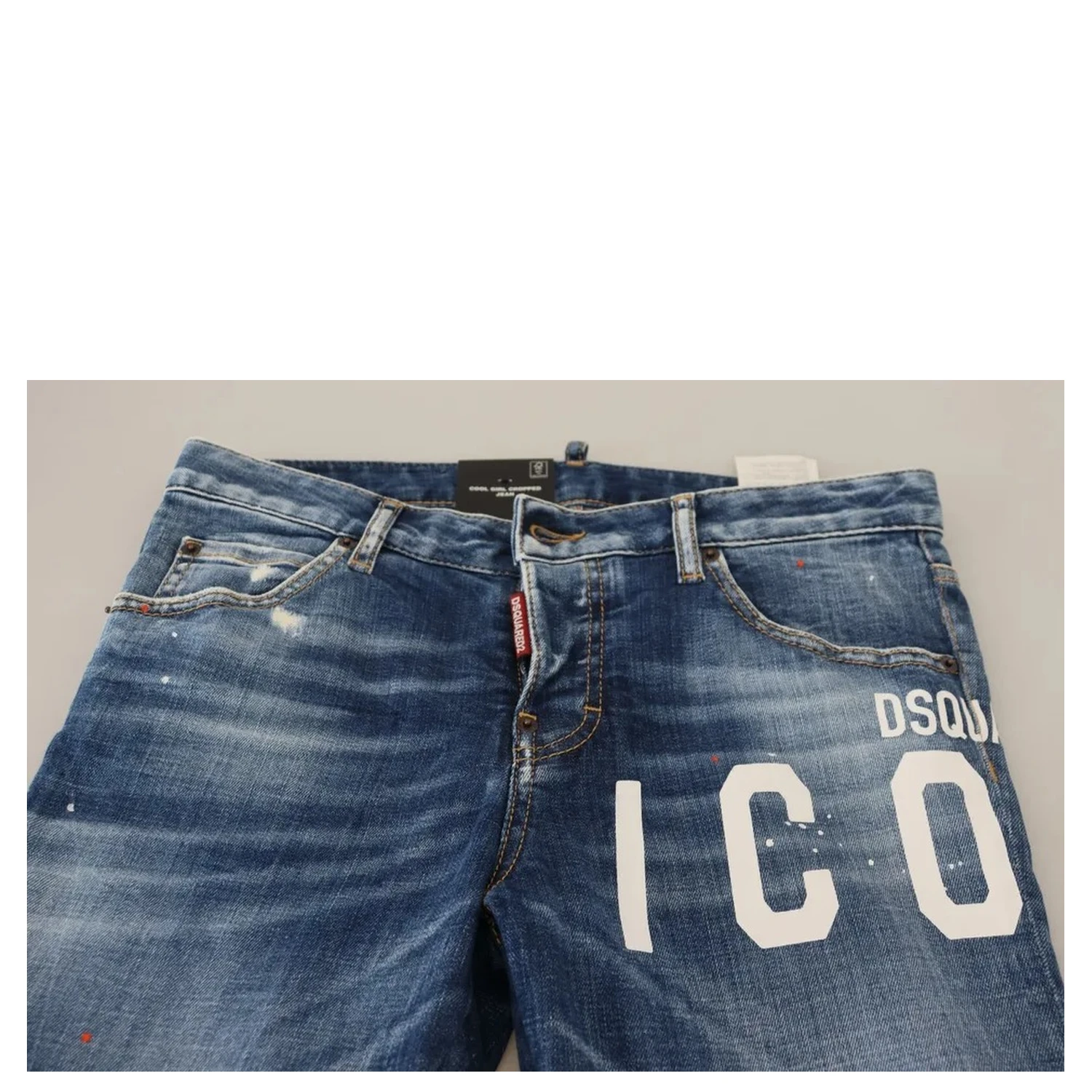 Blue Icon Low Waist Cropped Cool Girl Denim Jeans