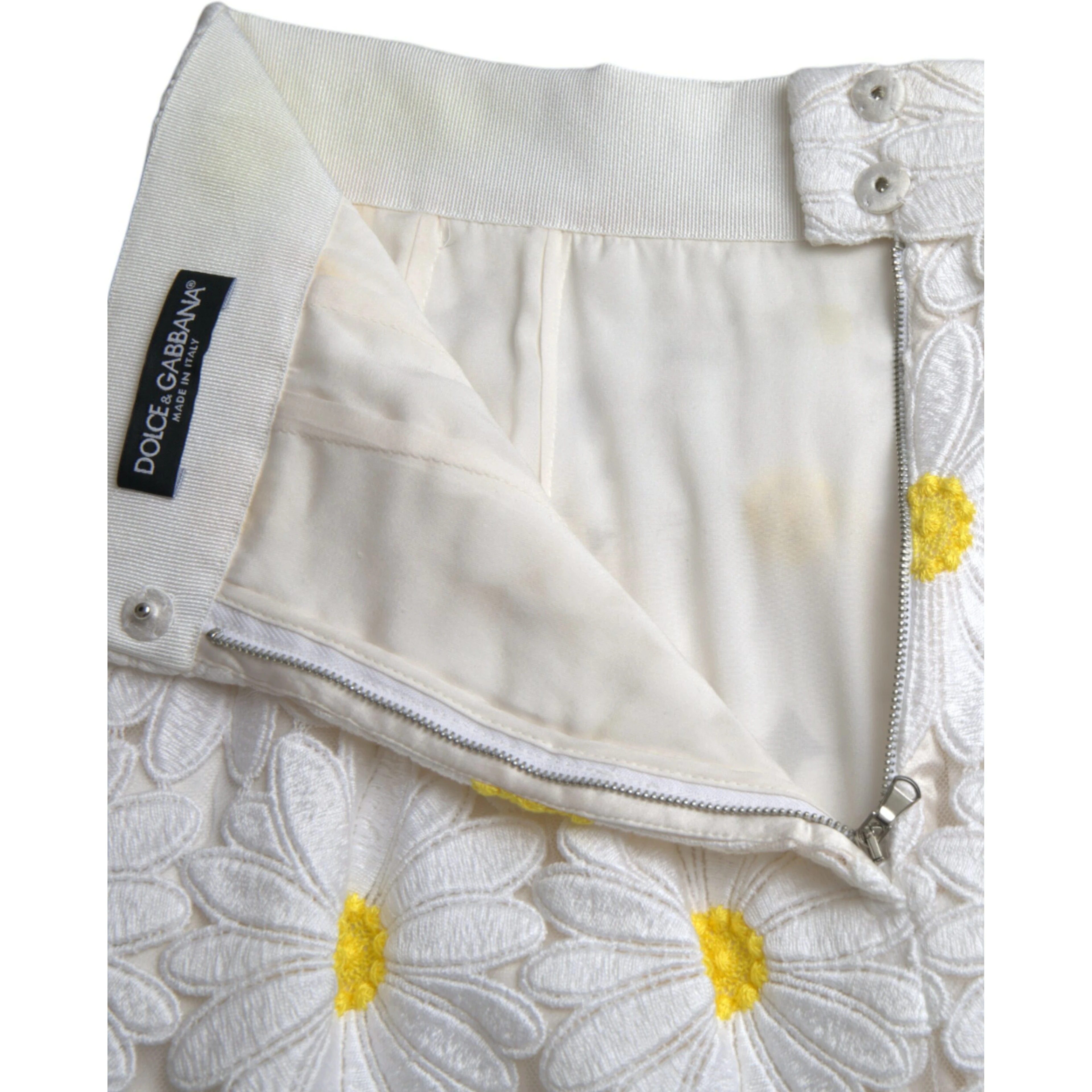 White Floral Pencil Straight Lace Skirt