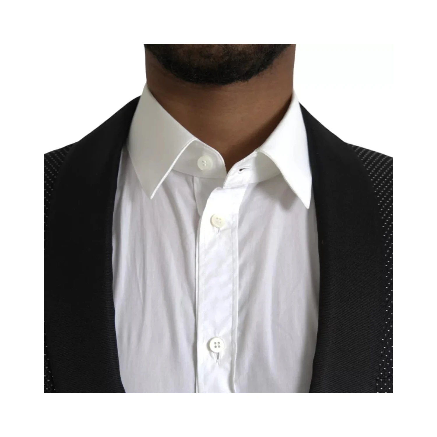 Black Jacquard MARTINI Single Breasted Coat Blazer