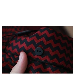 Black Red Zigzag Pattern Casual Shirt