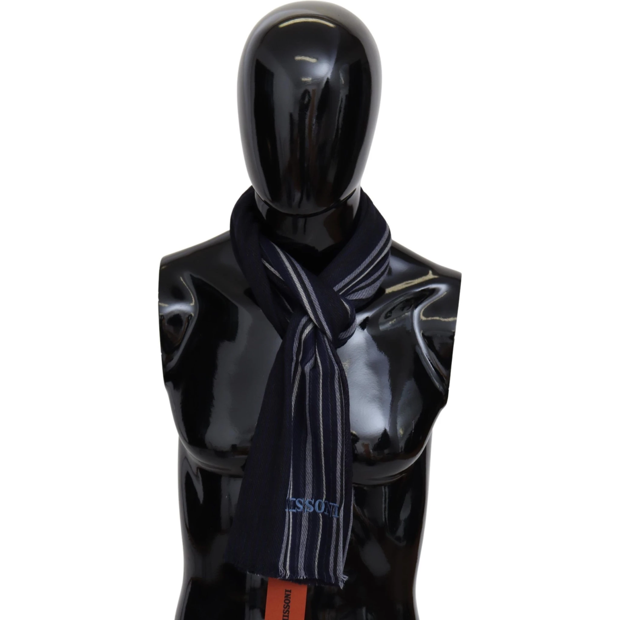 Multicolor Wool Striped Unisex Wrap Fringes Shawl