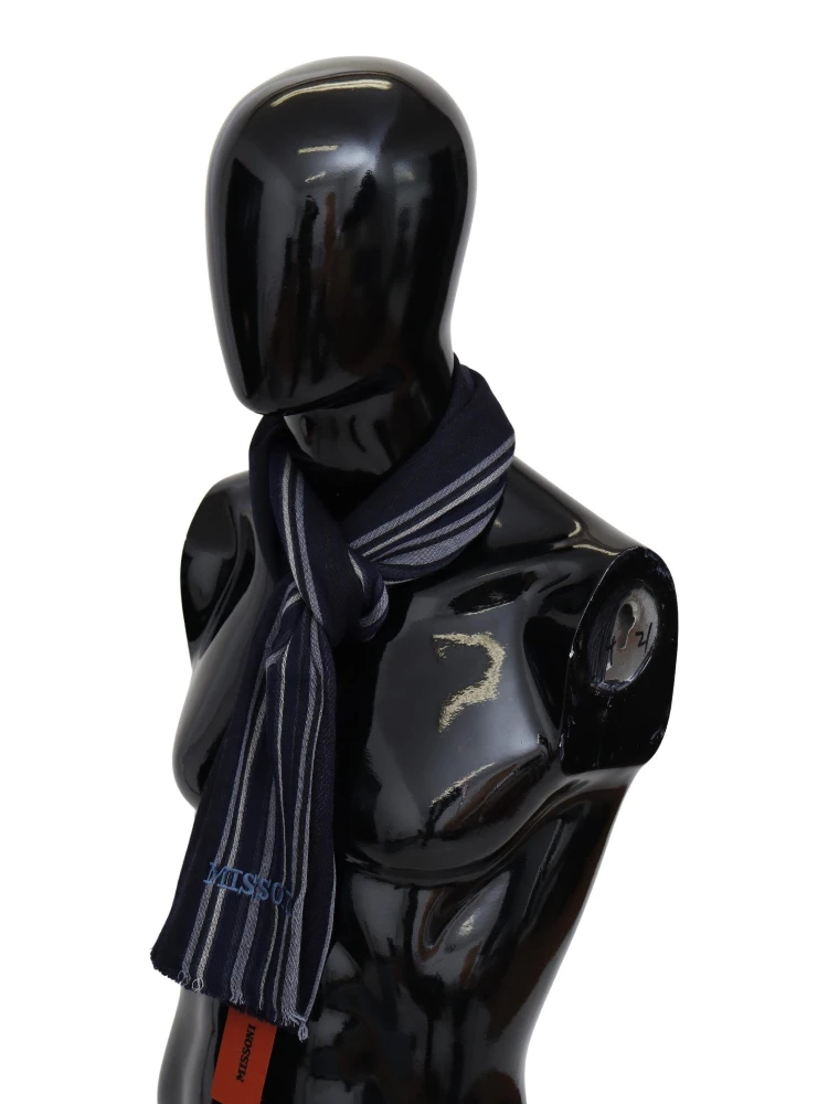 Multicolor Wool Striped Unisex Wrap Fringes Shawl alternative