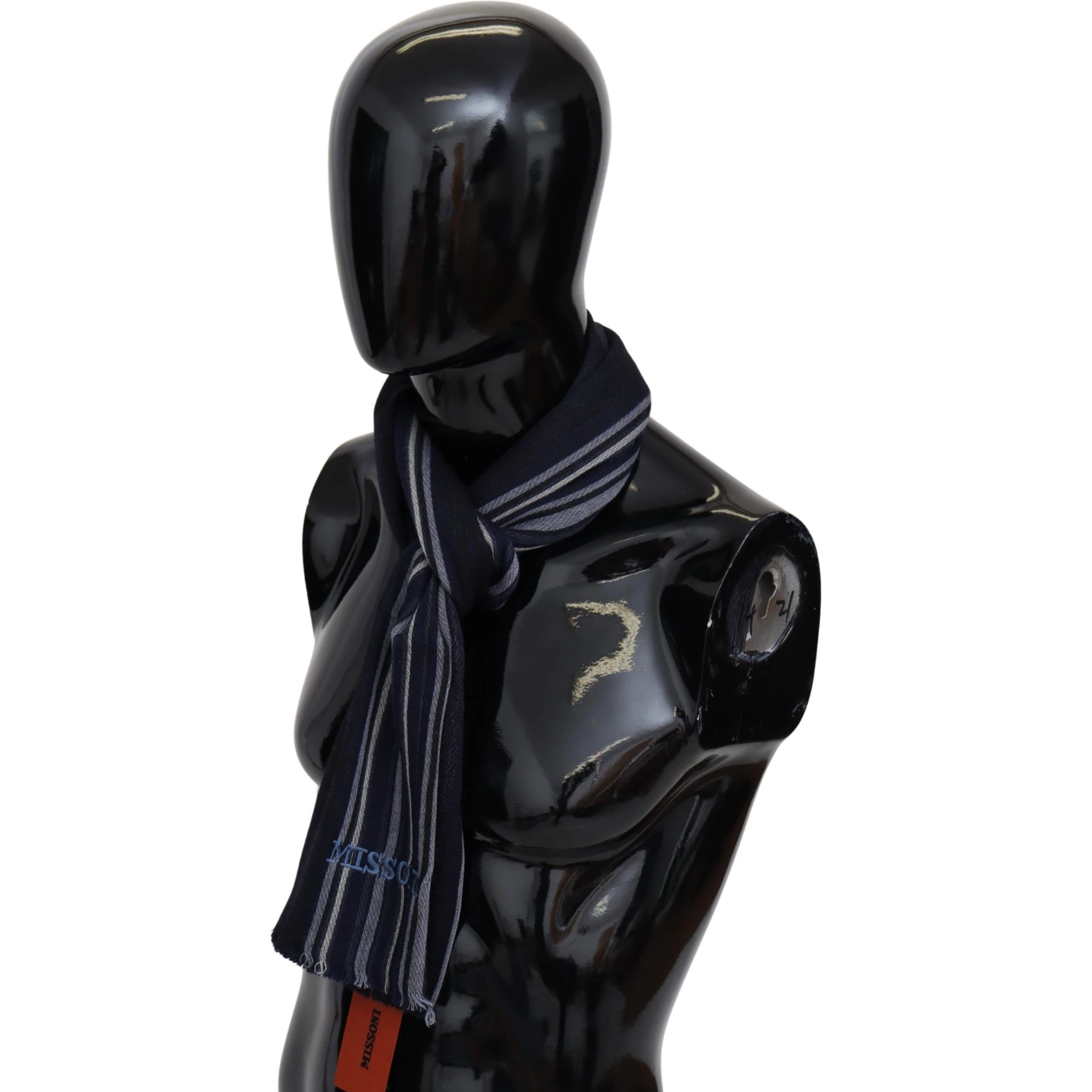 Multicolor Wool Striped Unisex Wrap Fringes Shawl