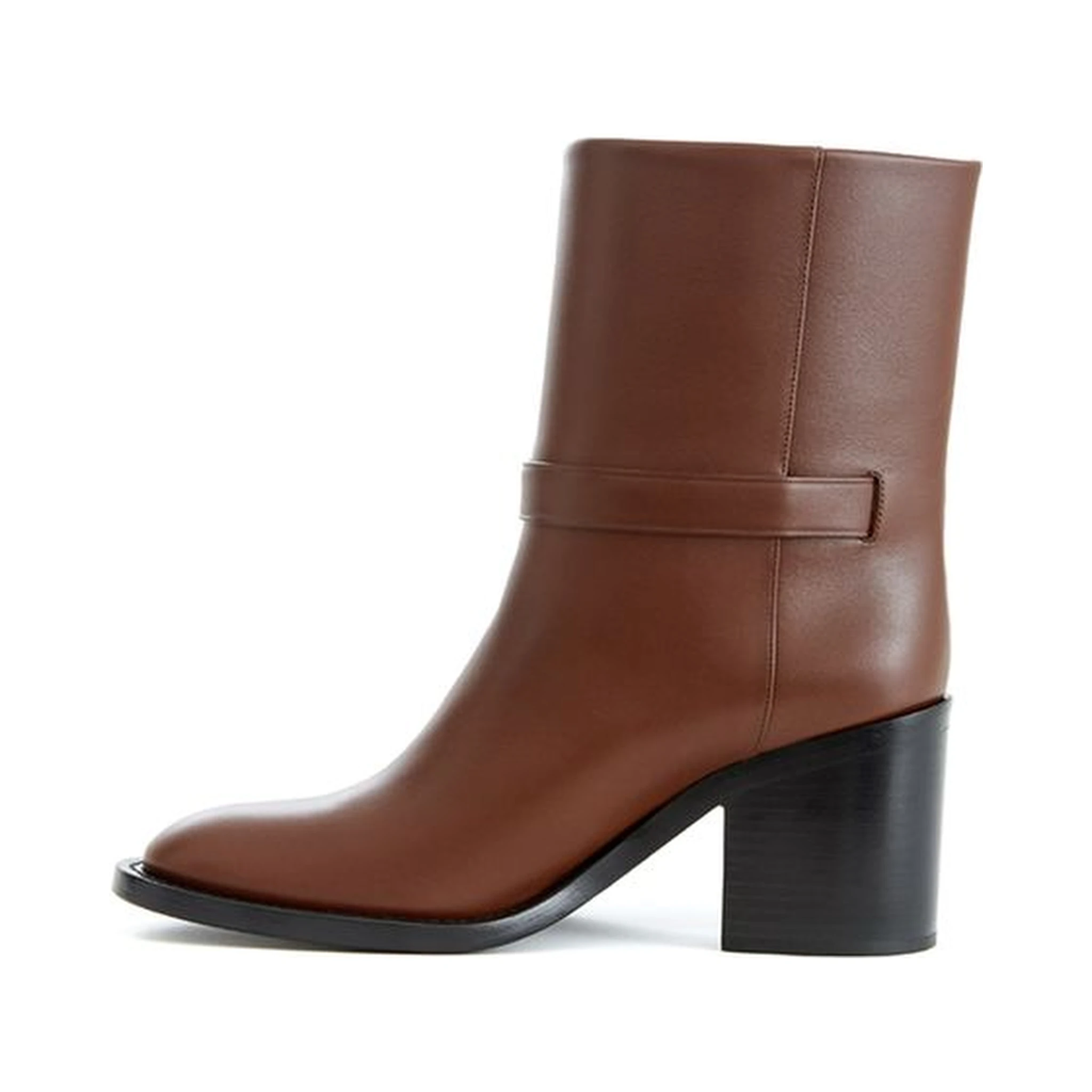 Brown Leather Ankle Boots