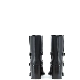 Black Leather Ankle Boots