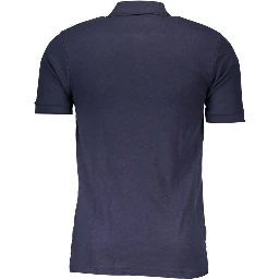 Blue Cotton Polo Shirt