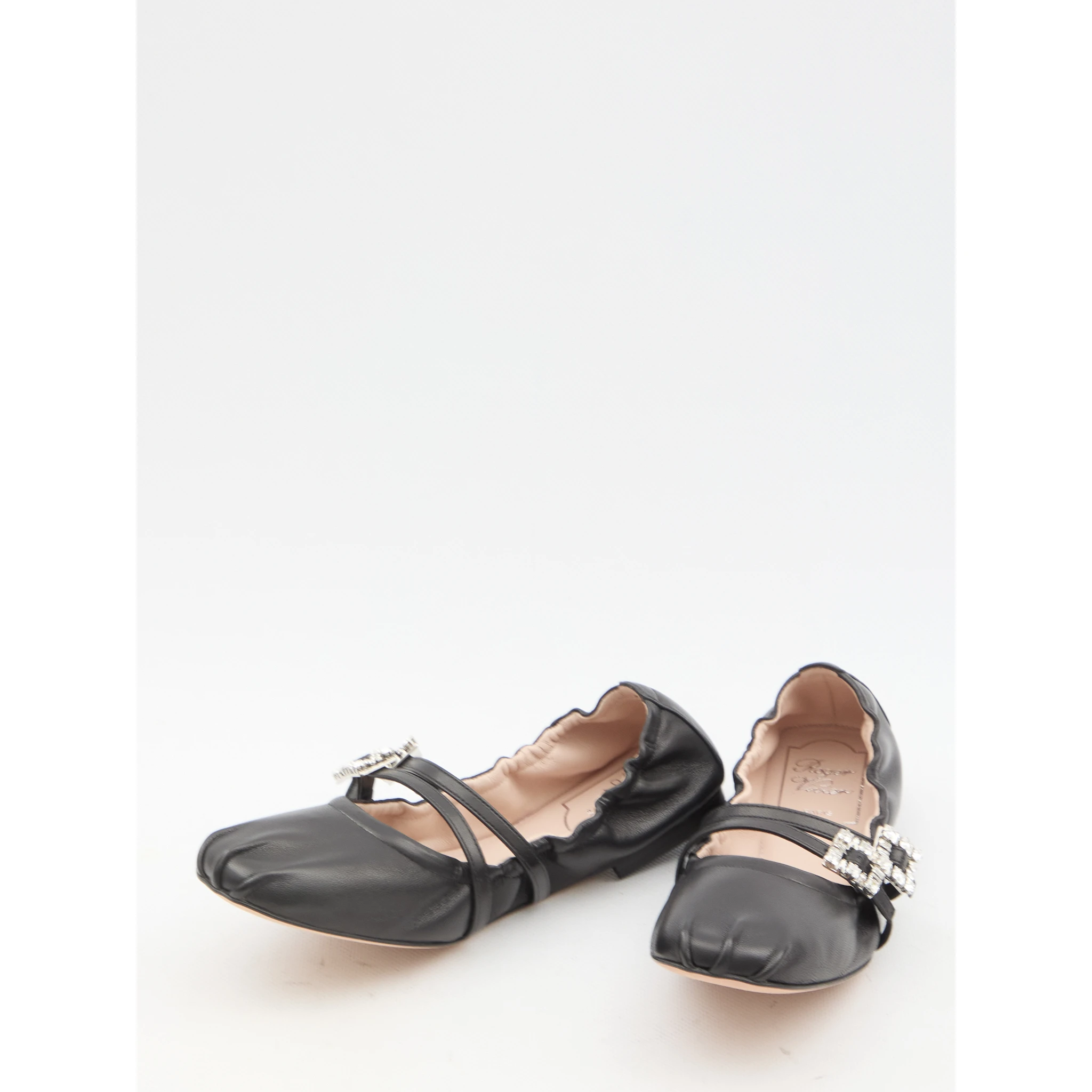 Nappa ballerinas with straps