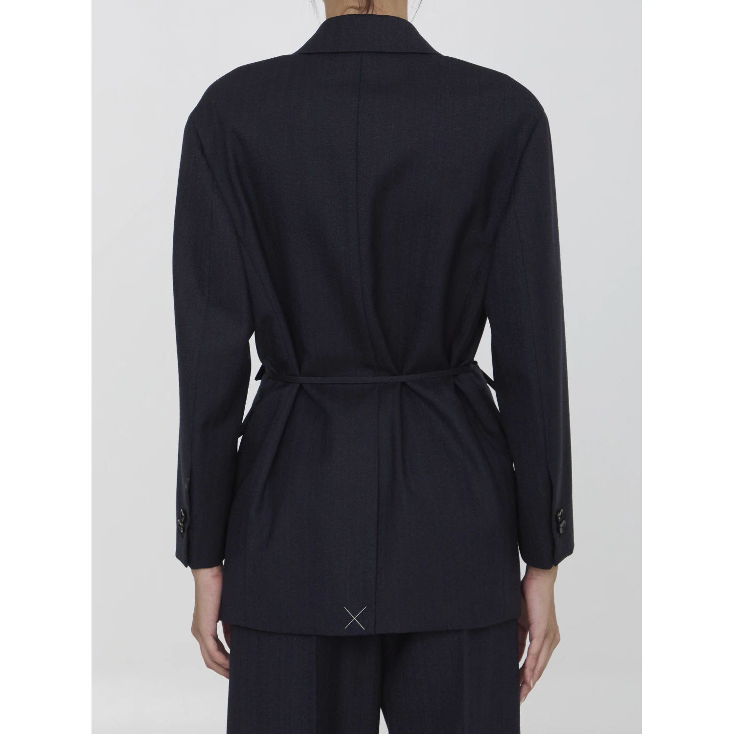 Wool jacket with belt
