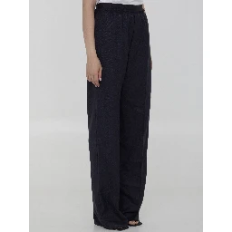 Striped wool trousers