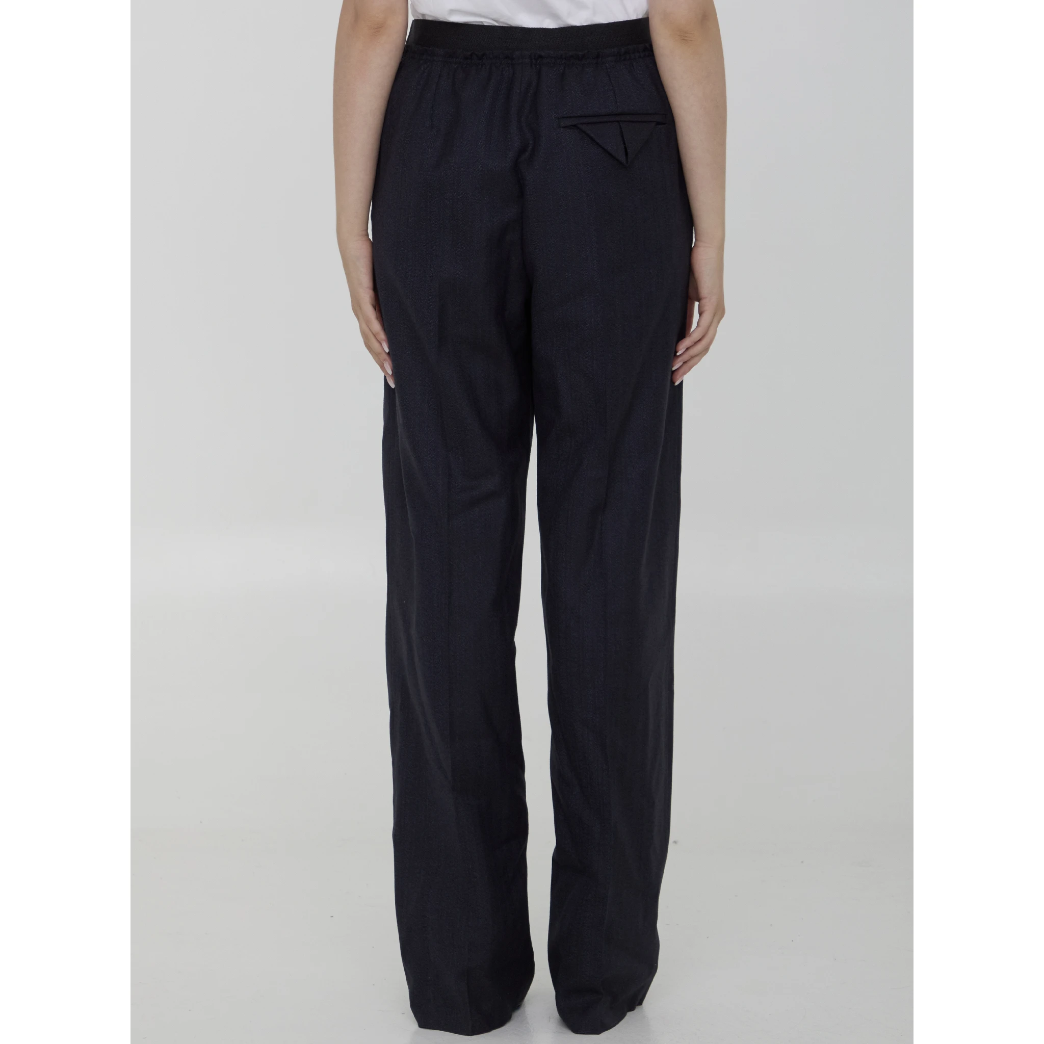 Striped wool trousers