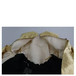 Gold Polyester Sleeveless A-line Tulle Dress