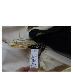 Gold Polyester Sleeveless A-line Tulle Dress