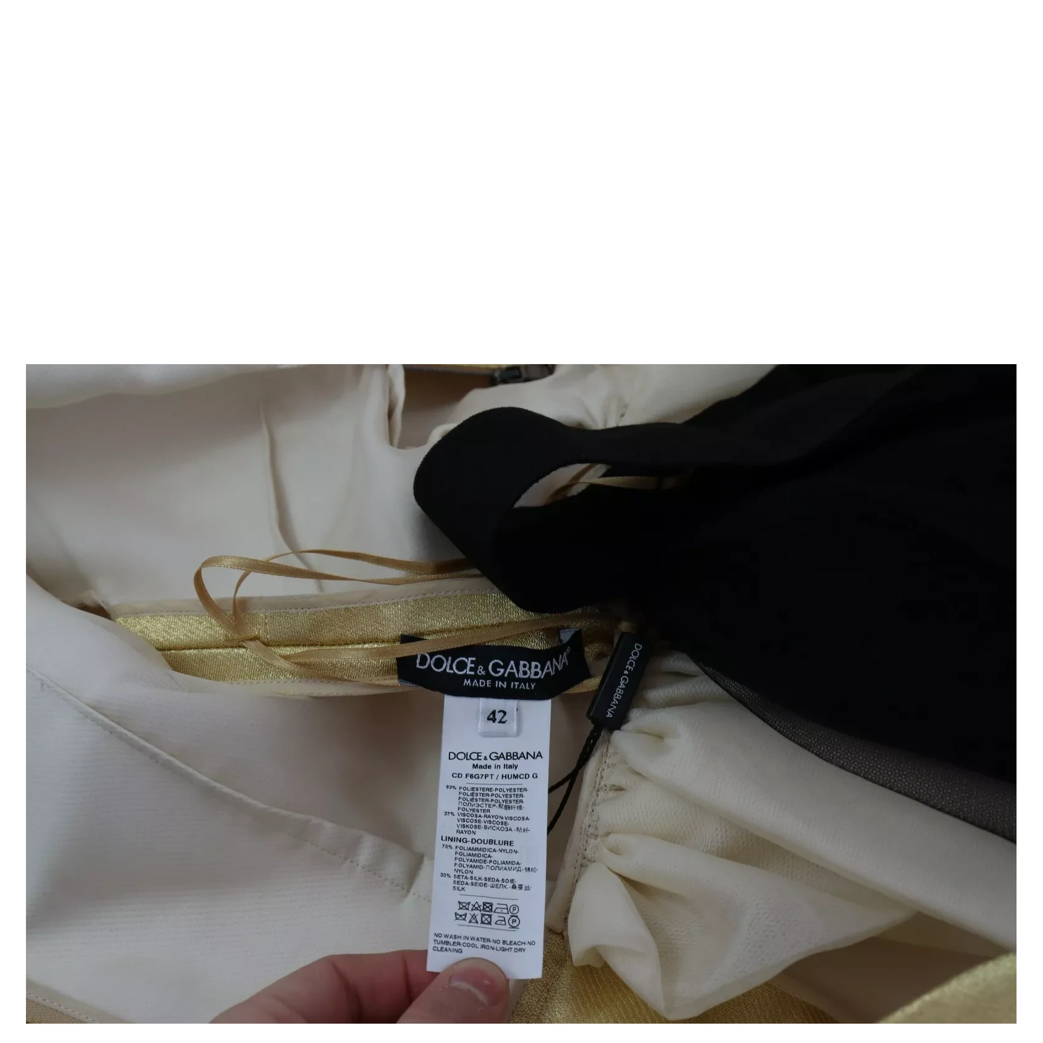 Gold Polyester Sleeveless A-line Tulle Dress