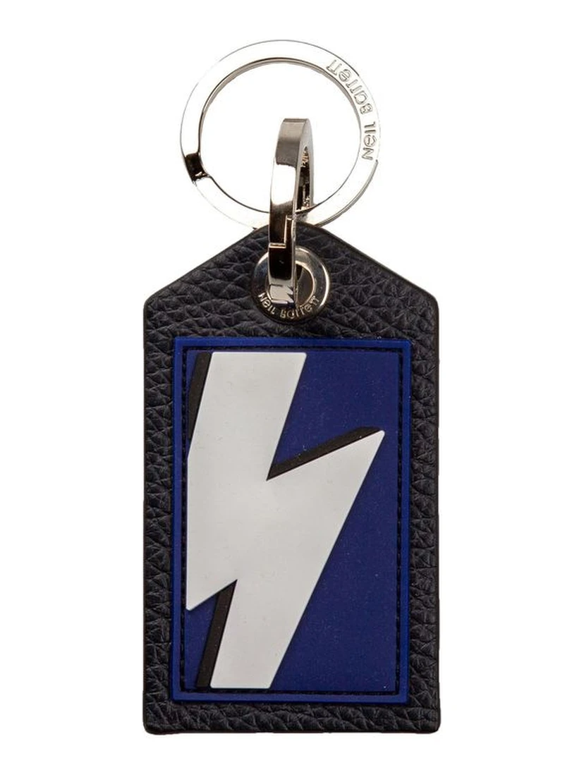 Blue Rubber Keychain