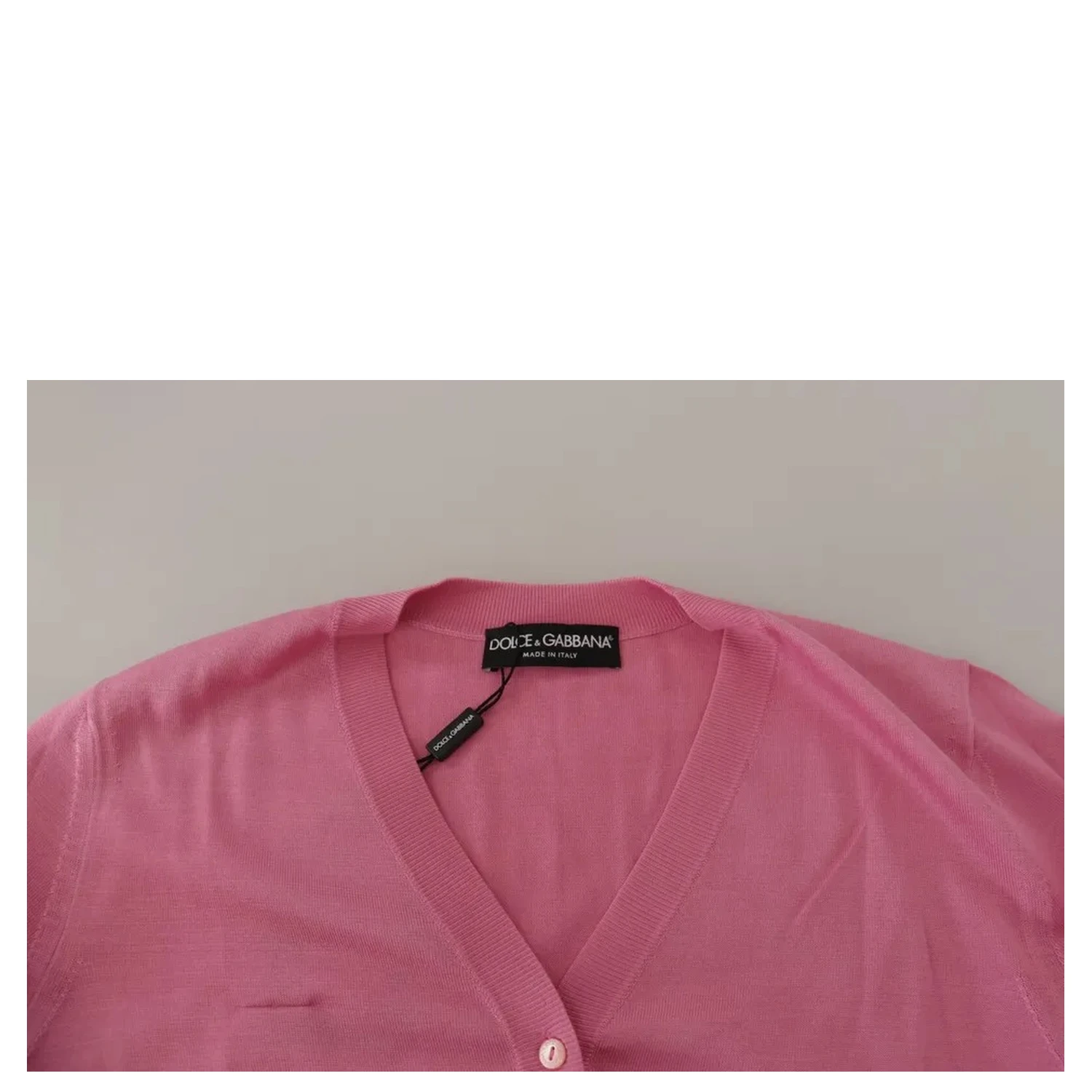 Pink 100% Silk Button Down Cardigan Sweater