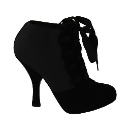 Black Suede Stretch Ankle Boots Booties Shoes