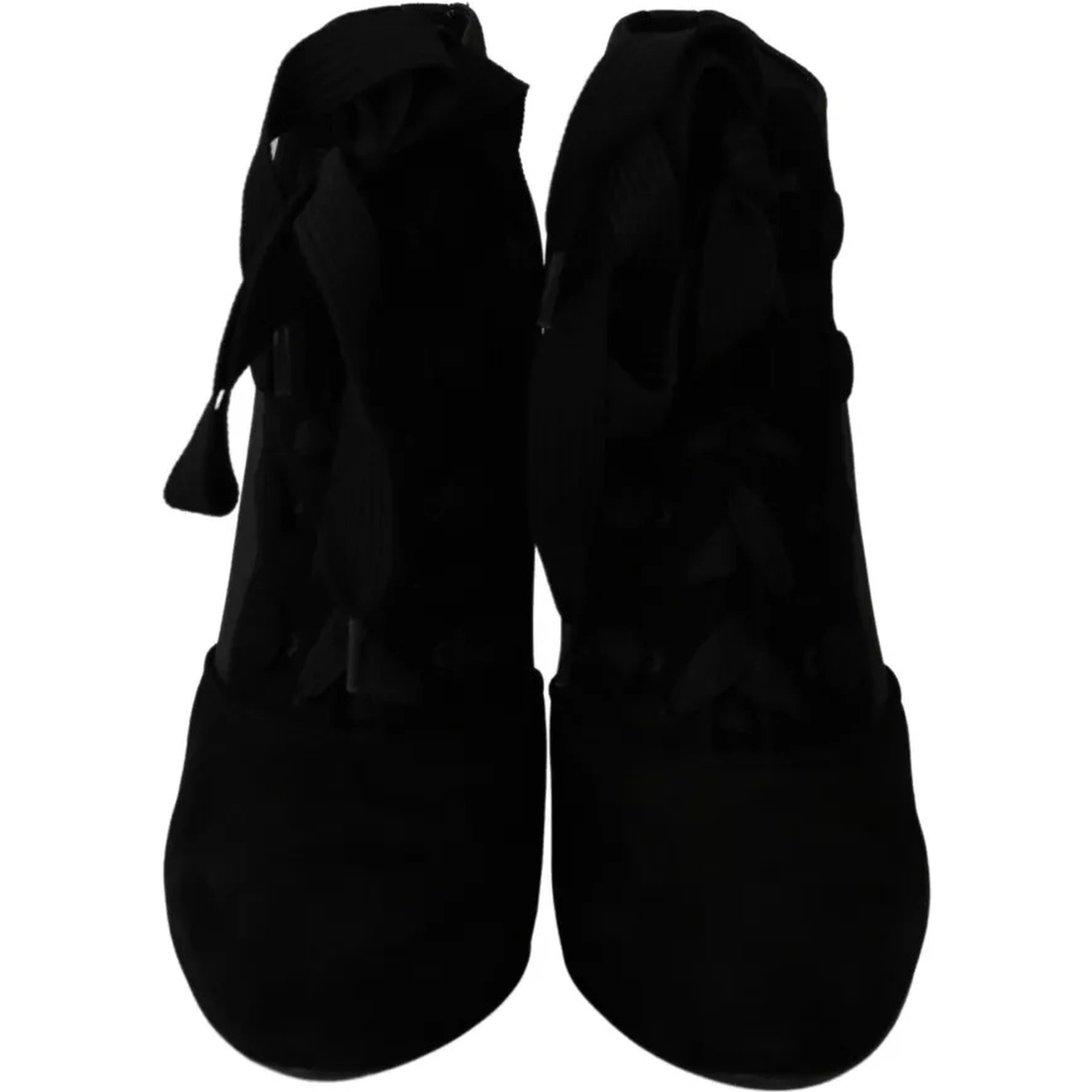 Black Suede Stretch Ankle Boots Booties Shoes