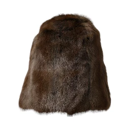 Brown Weasel Fur Womens Cashmere Hat Beanie